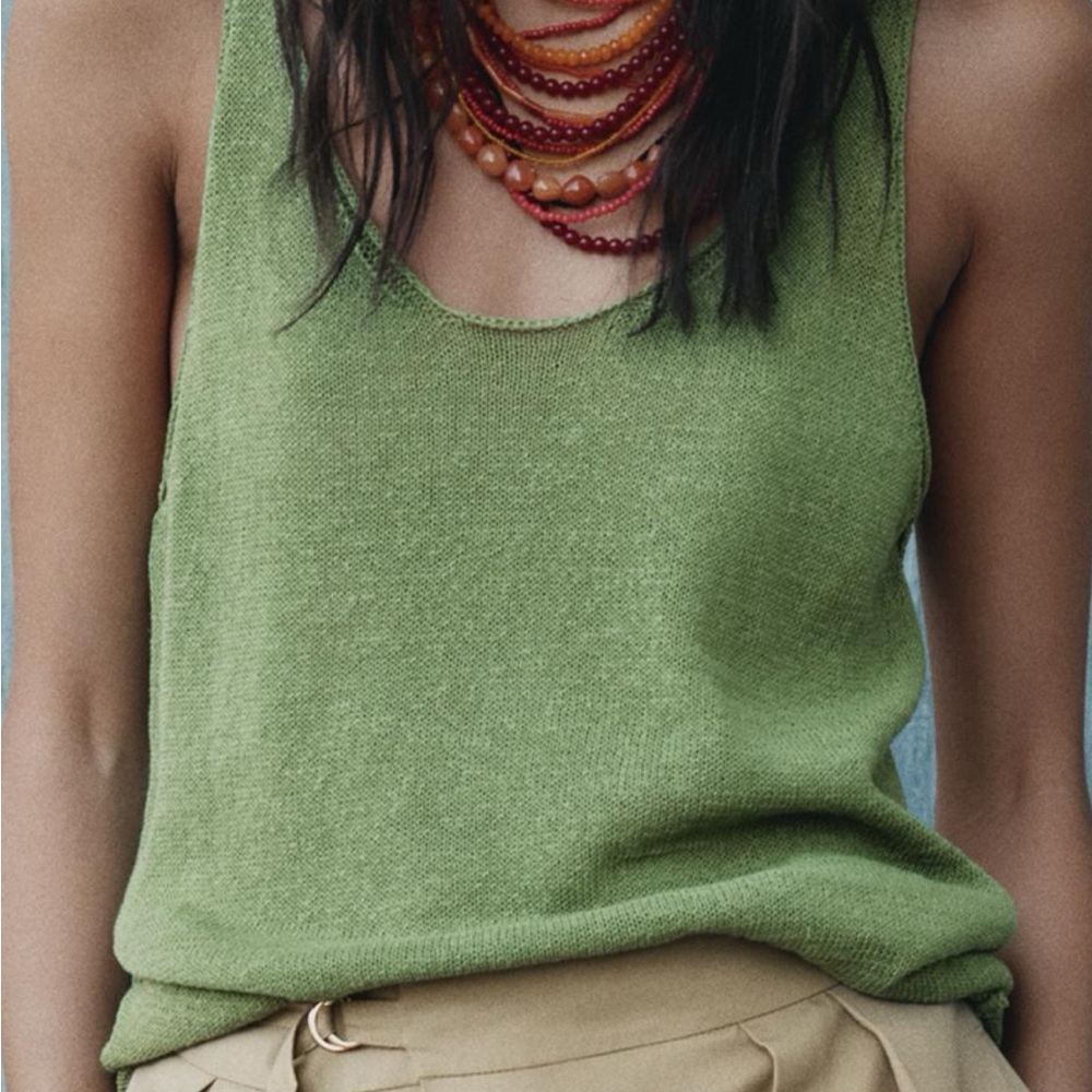 Zara knit tank 💚